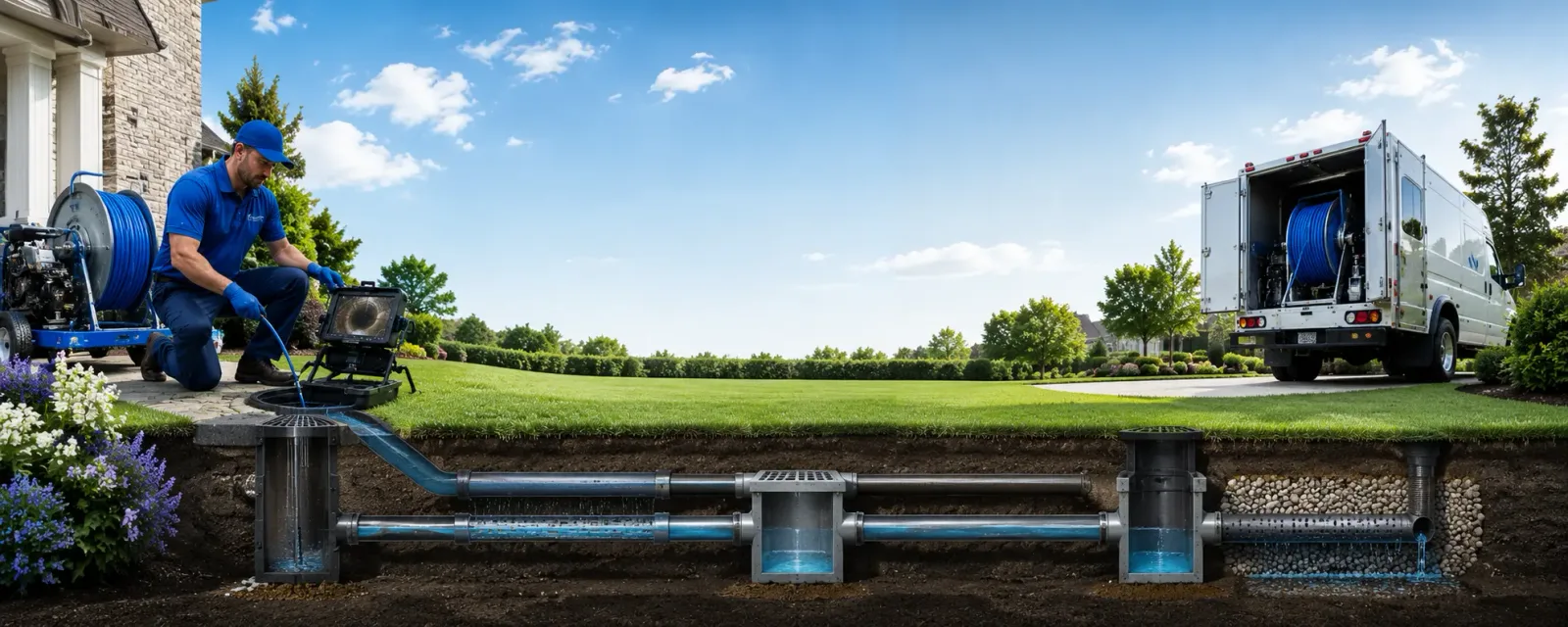 Outdoor drain cleaning information for Hunter, KS